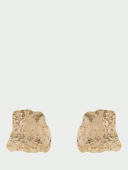 Tutti Textured Curved Stud Earrings, Gold