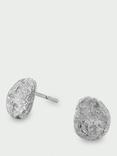 Tutti & Co Textured Stud Earrings, Silver