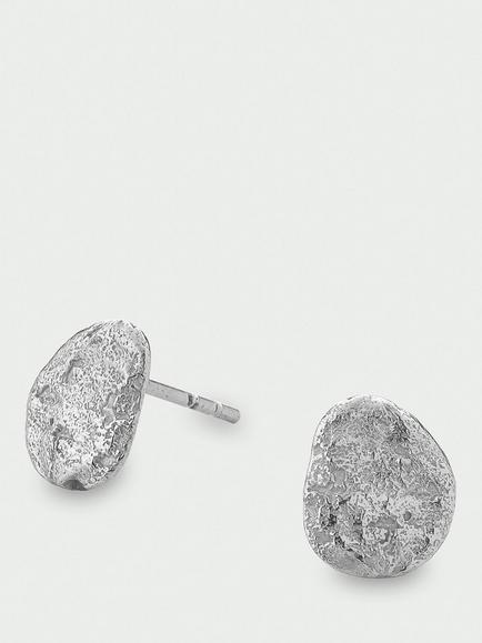 Tutti Textured Stud Earrings, Silver, Silver