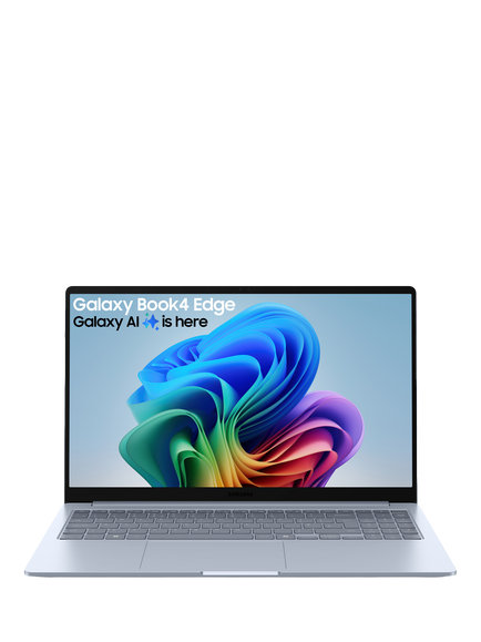 Samsung Galaxy Book4 Edge Laptop, Qualcomm Snapdragon X Processor, 16GB RAM, Galaxy AI, 256GB SSD, 15.6" Full HD, Sapphire Blue, Sapphire Blue