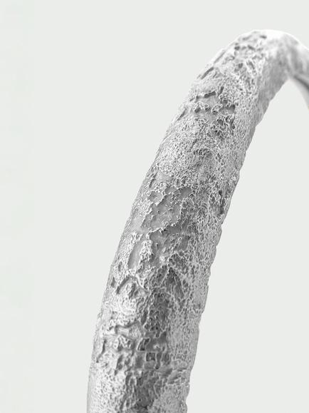Tutti Textured Bangle - view 2, Silver