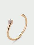 Tutti & Co Open Bangle with Pearl Enamel Inset, Gold