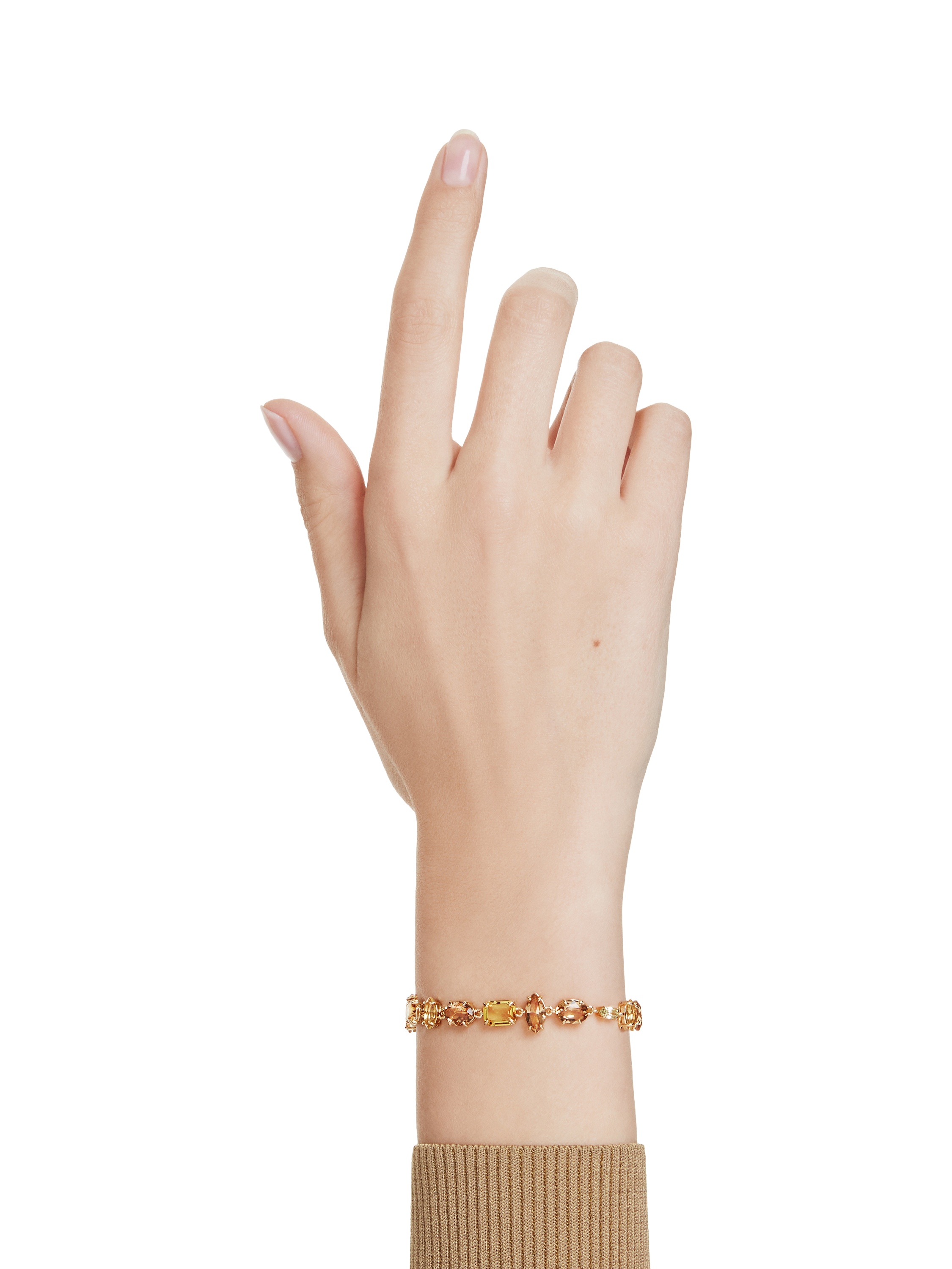 Swarovski Gema Tennis Bracelet, Gold