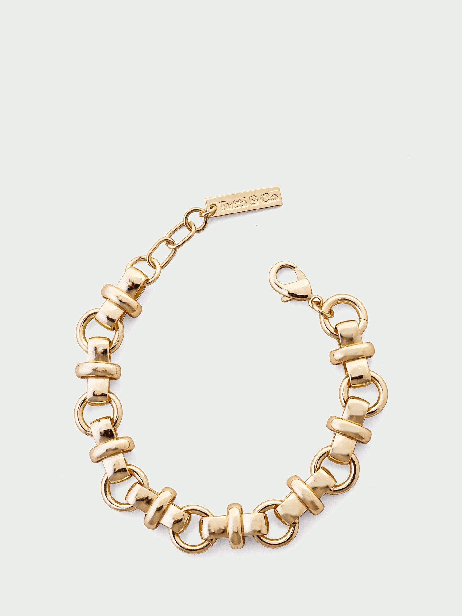Product image 1 of 2, which shows Tutti Simple Chunky Chain Bracelet, Gold