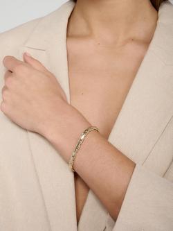 Tutti Simple Flat Chain Bracelet, Gold - view 2, Gold