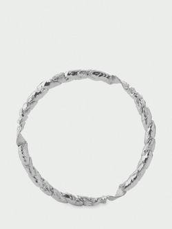 Tutti Textured Twist Bangle, Silver