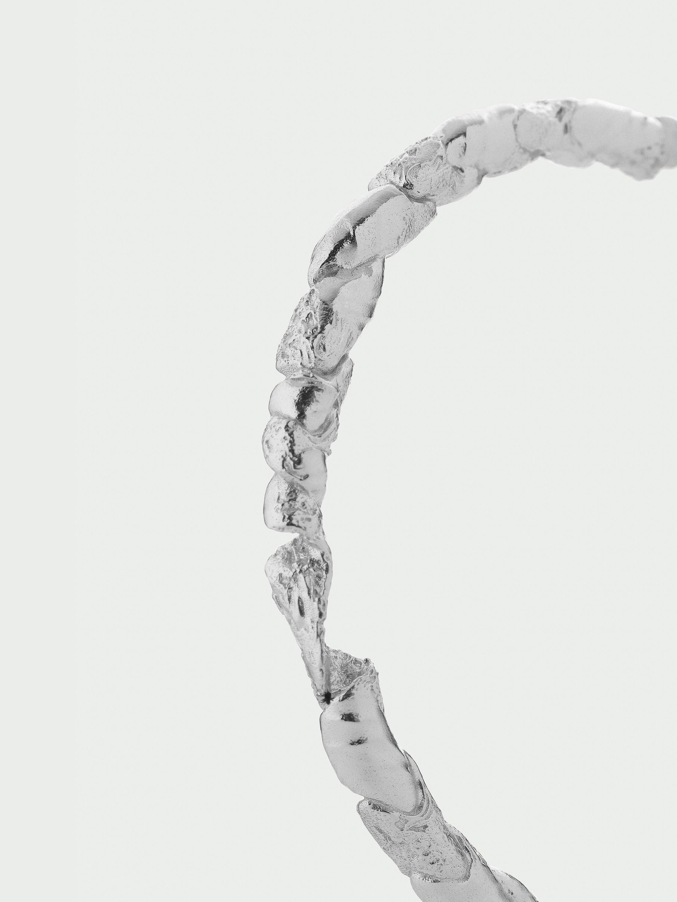 Product image 4 of 4, which shows Tutti Textured Twist Bangle, Silver