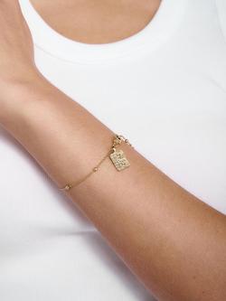 Tutti Textured Pendant Bracelet - view 2, Gold