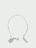 Tutti & Co Textured Pendant Bracelet, Silver