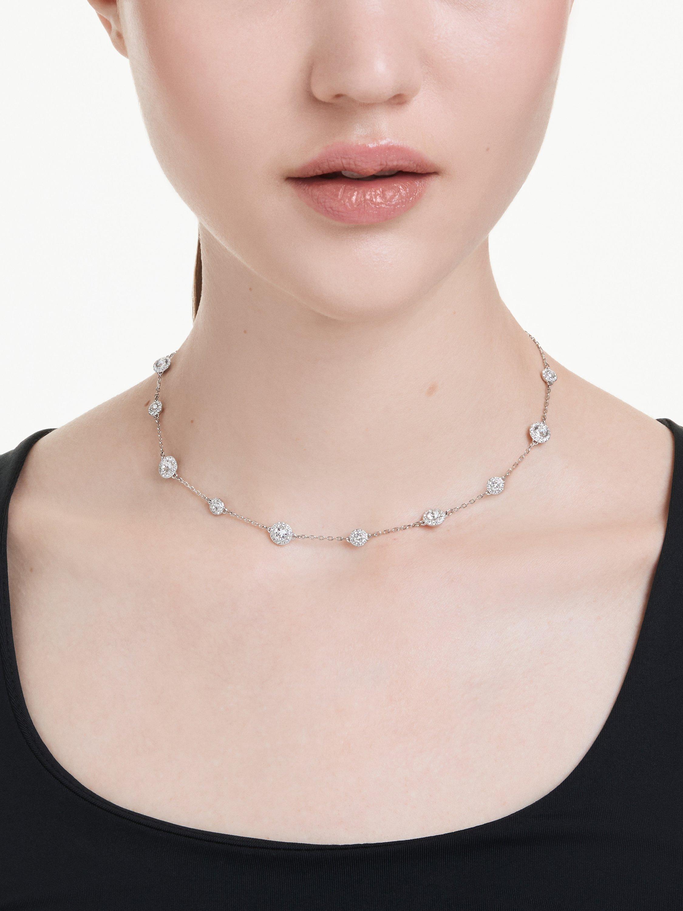 Product image 8 of 8, which shows Swarovski Una Angelic Necklace, Silver