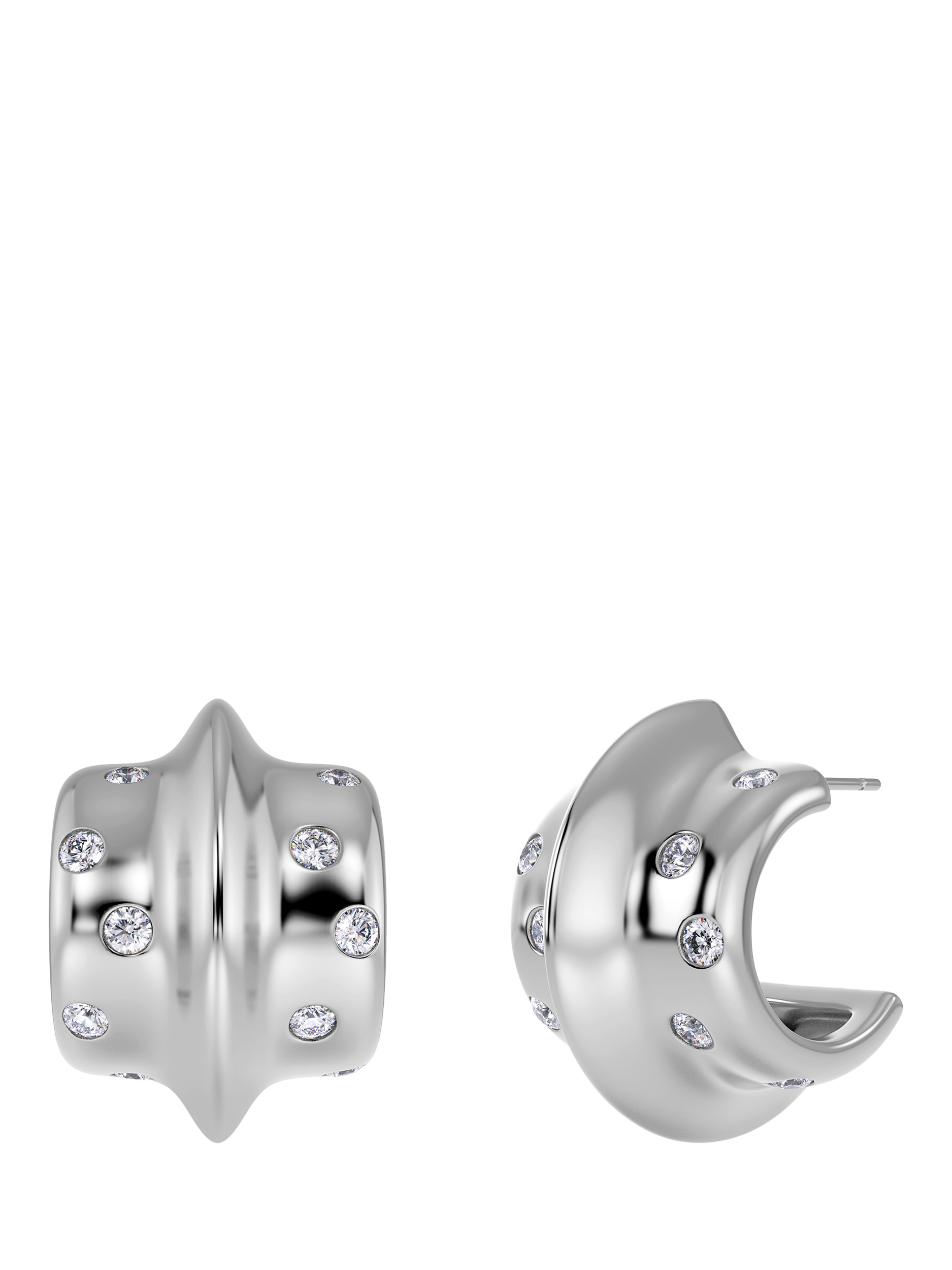 Product image 1 of 1, which shows EDBLAD Barre Cubic Zirconia Hoop Earrings, Silver