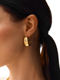 Pre-loved EDBLAD Crystal Hoop Earrings, Yellow Gold