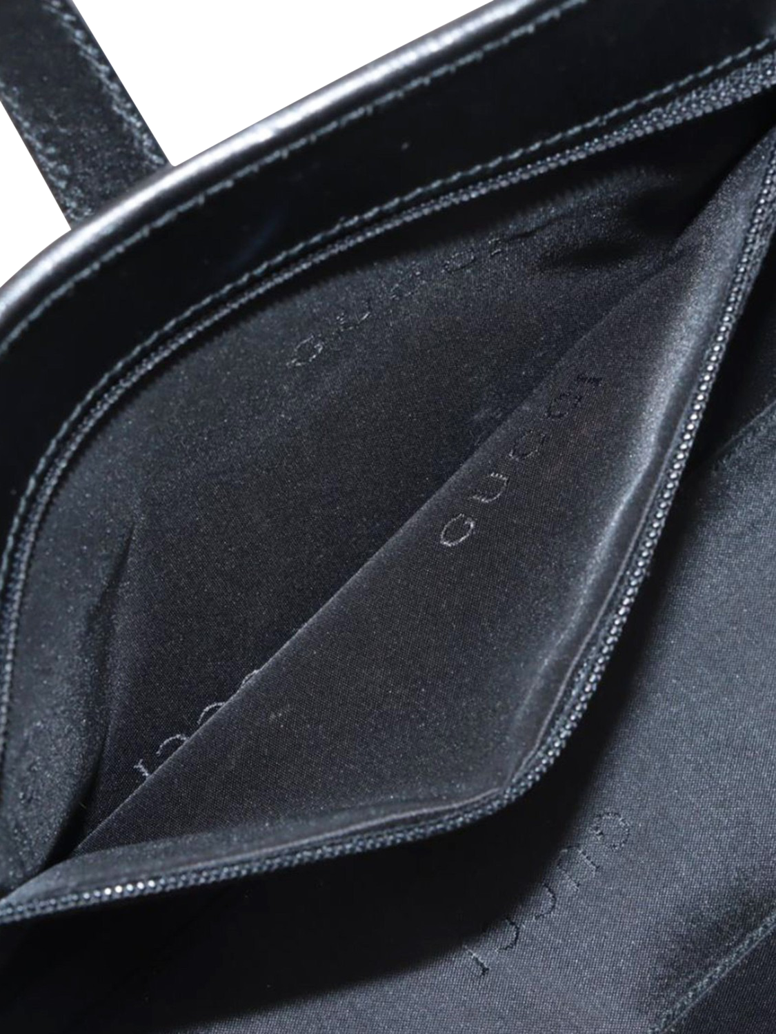 Product image 8 of 10, which shows Pre-loved GUCCI Jackie Leather Shoulder Bag, Black