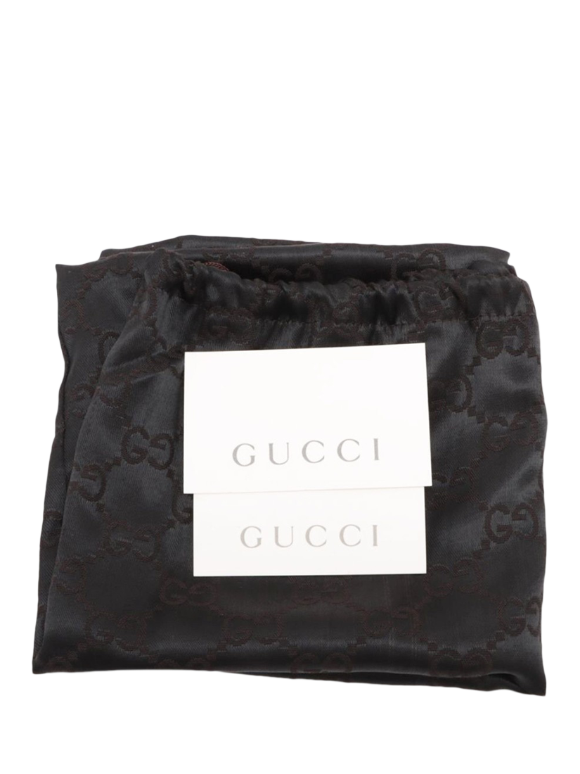 Product image 10 of 10, which shows Pre-loved GUCCI Jackie Leather Shoulder Bag, Black