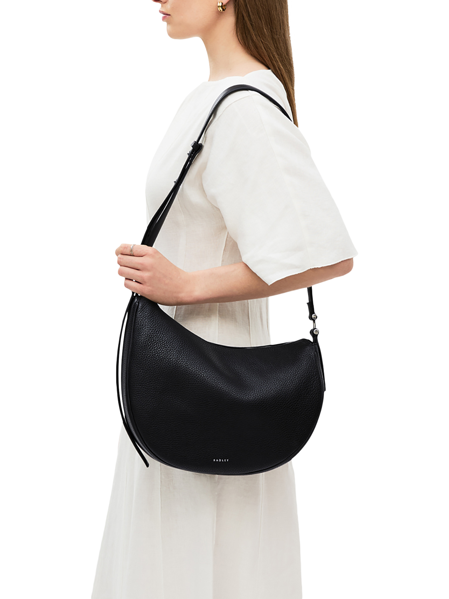 Product image 5 of 5, which shows Radley Pemberton Row Leather Crossbody Bag, Black