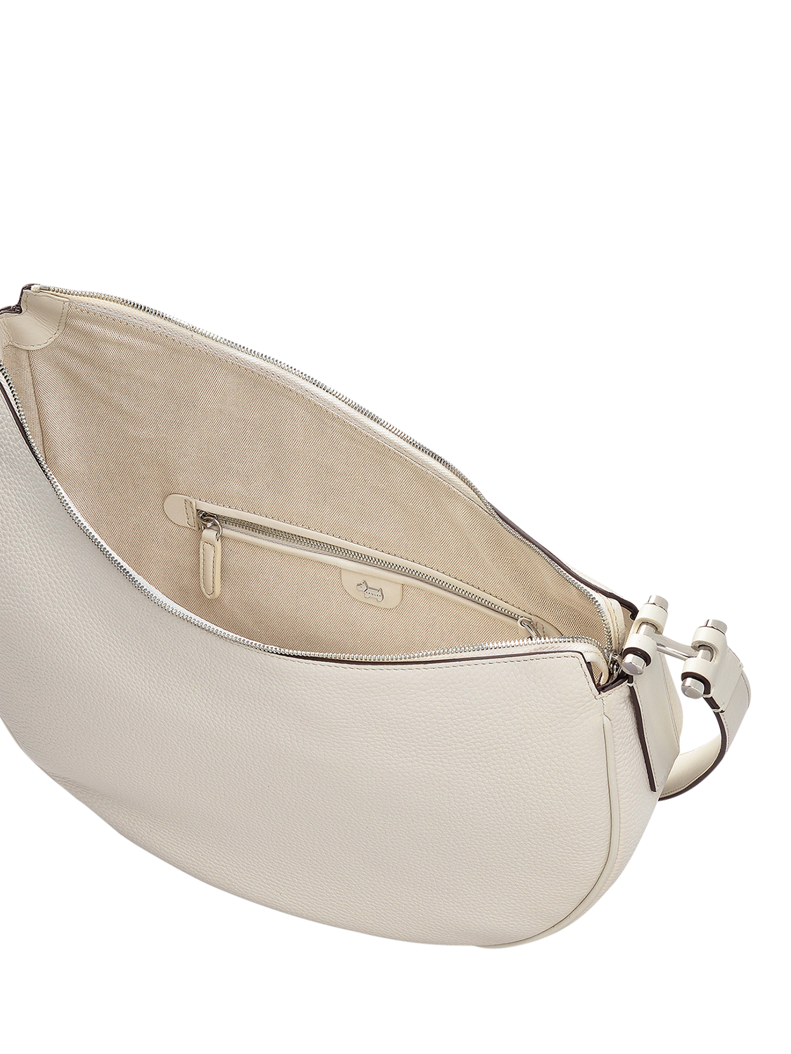 Product image 3 of 5, which shows Radley Pemberton Row Leather Crossbody Bag, Chalk