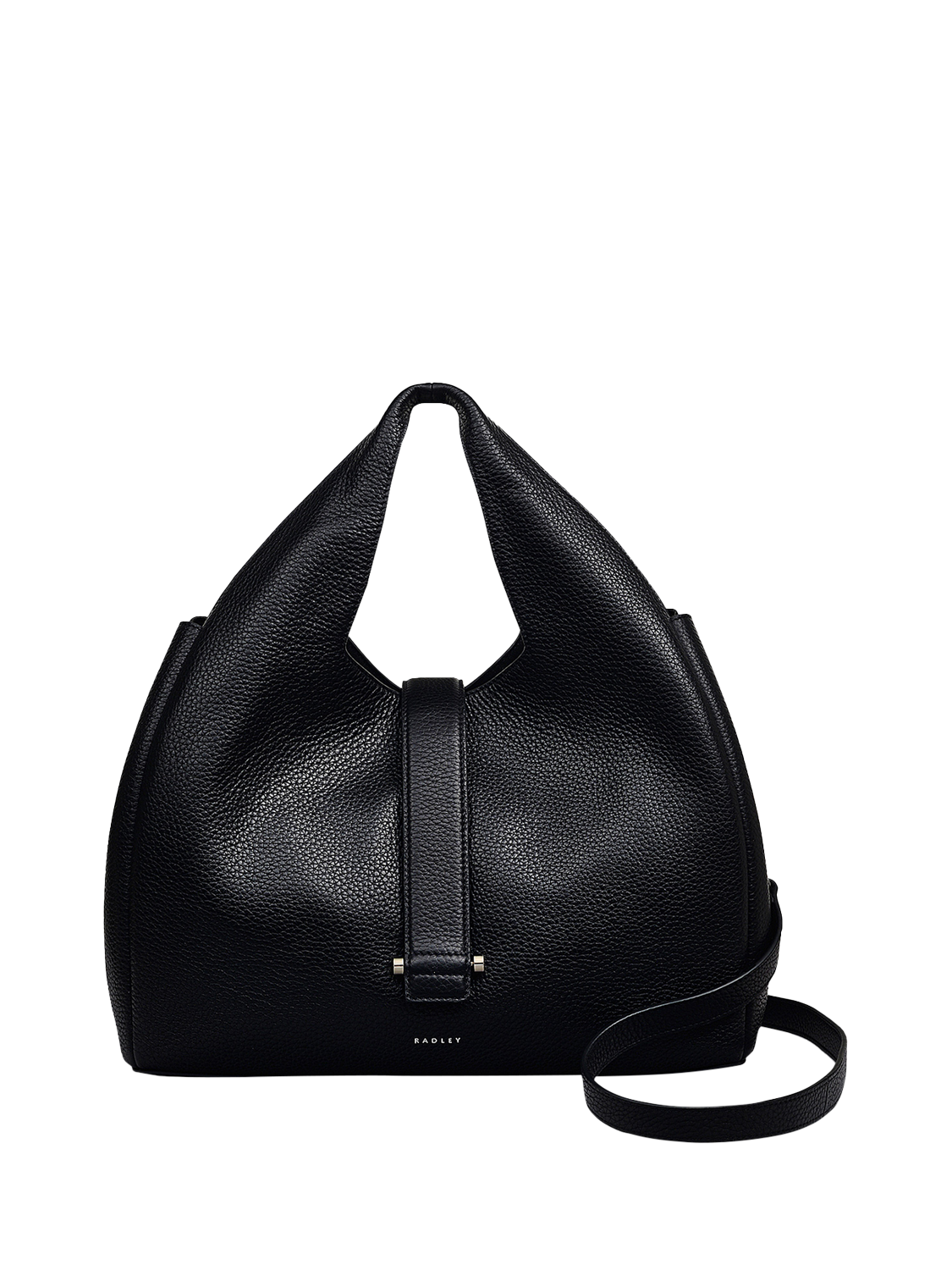 Product image 1 of 6, which shows Radley Sloane Street Medium Leather Hobo Bag, Black