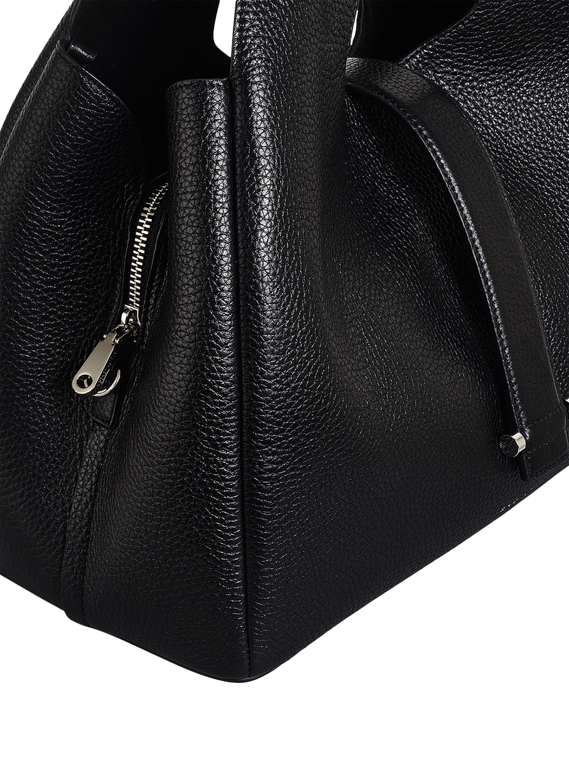Product image 4 of 6, which shows Radley Sloane Street Medium Leather Hobo Bag, Black