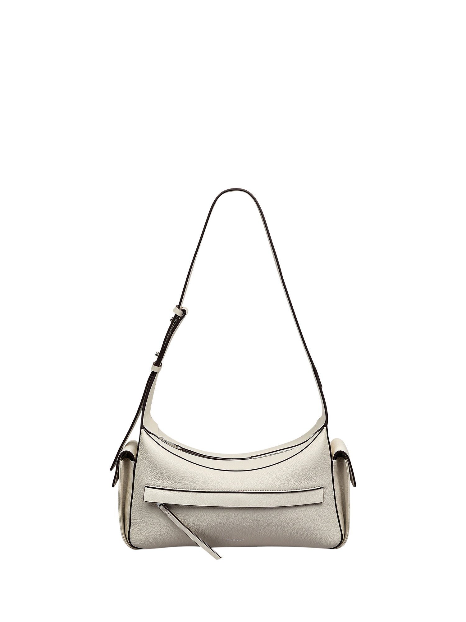 Product image 1 of 6, which shows Radley The Fitzrovia Leather Shoulder Bag, Chalk