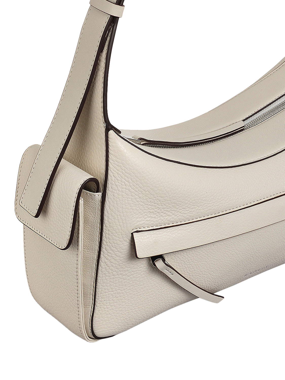Product image 4 of 6, which shows Radley The Fitzrovia Leather Shoulder Bag, Chalk