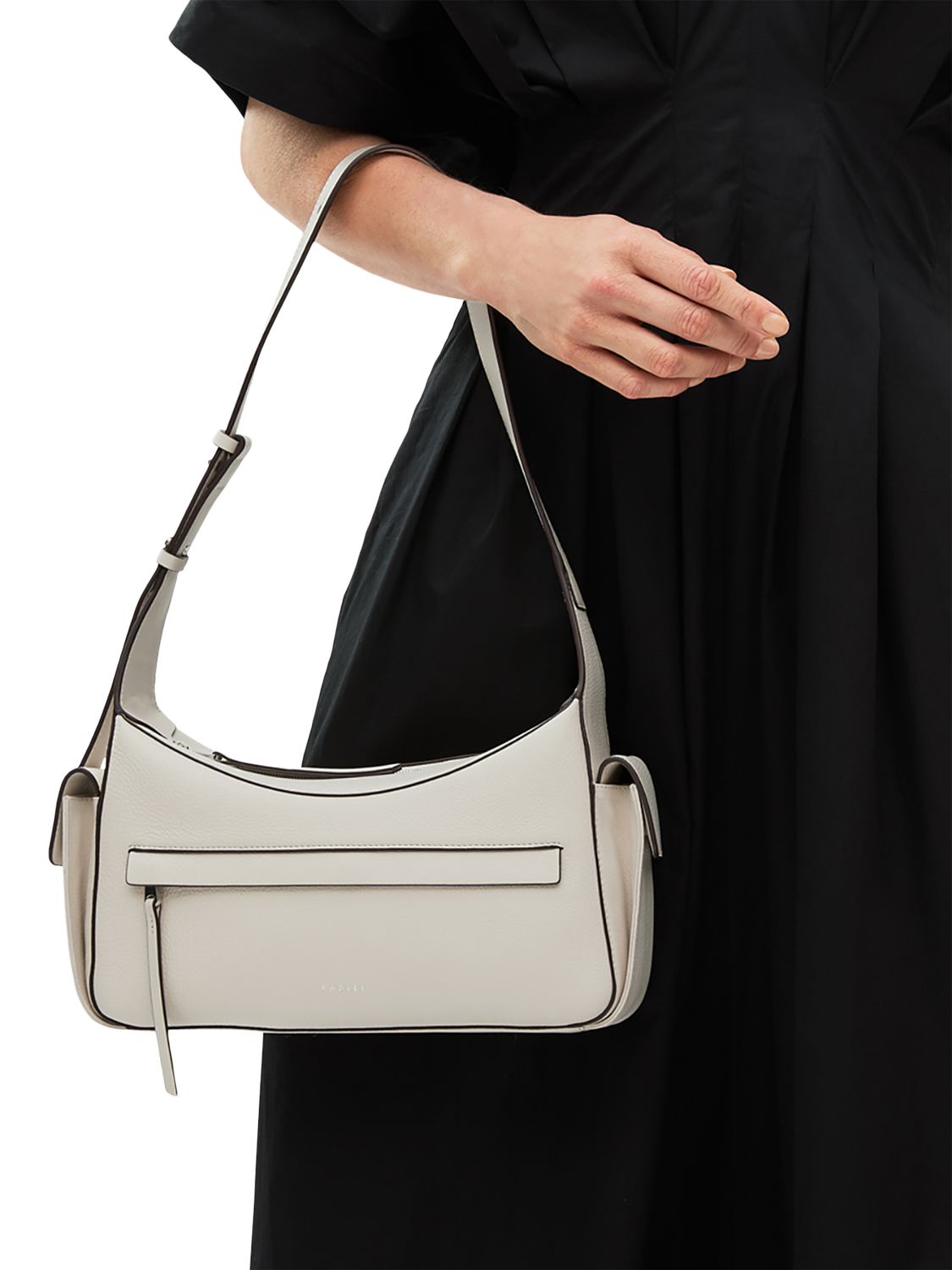 Product image 6 of 6, which shows Radley The Fitzrovia Leather Shoulder Bag, Chalk