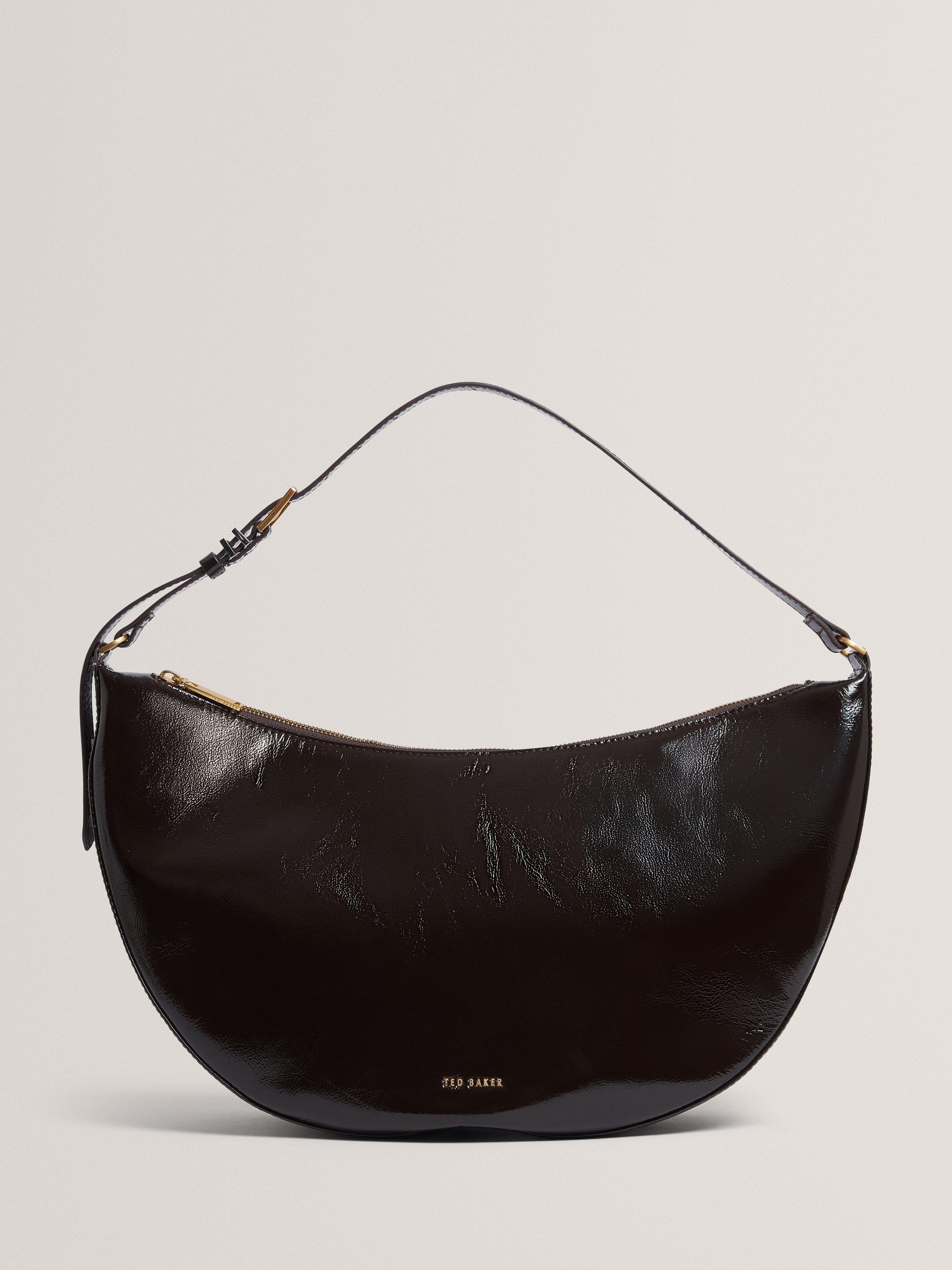 Product image 1 of 5, which shows Ted Baker Cleo Leather Hobo Bag, Brown Choc