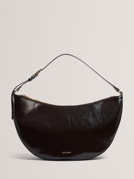 Ted Baker Cleo Leather Hobo Bag, Brown Choc, Brown Choc