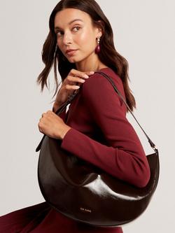 Ted Baker Cleo Leather Hobo Bag, Brown Choc - view 2, Brown Choc