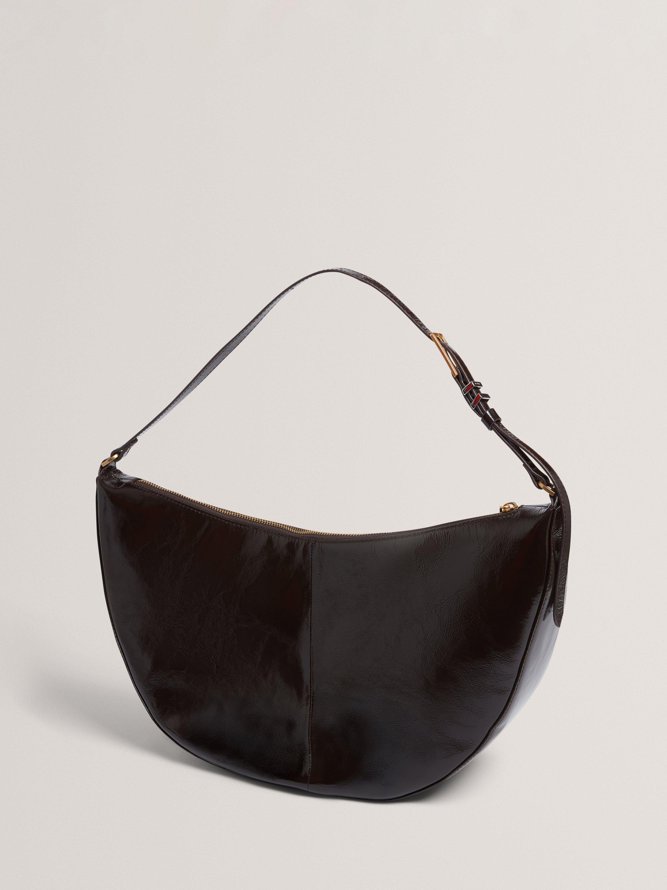 Product image 3 of 5, which shows Ted Baker Cleo Leather Hobo Bag, Brown Choc