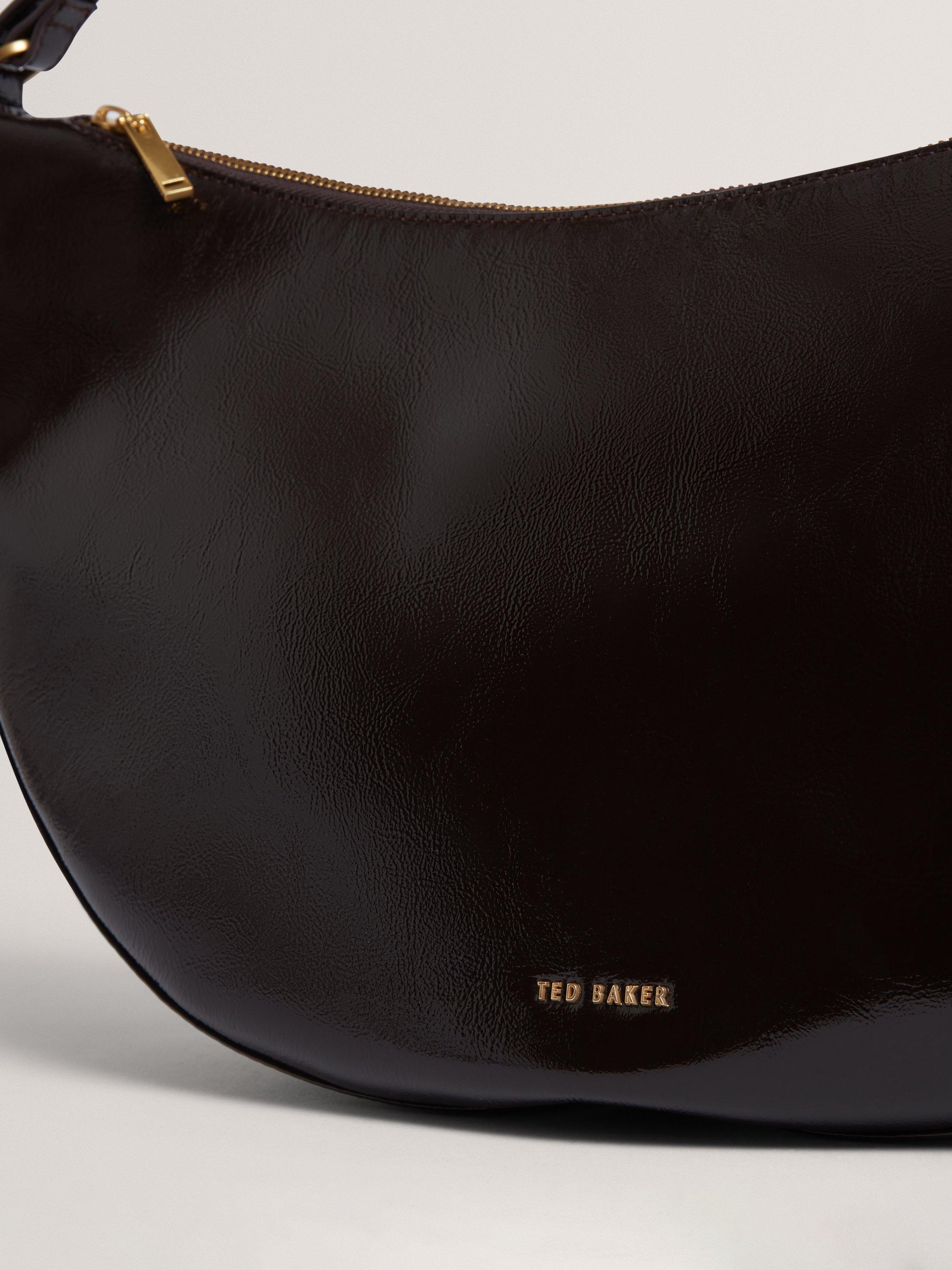 Product image 4 of 5, which shows Ted Baker Cleo Leather Hobo Bag, Brown Choc