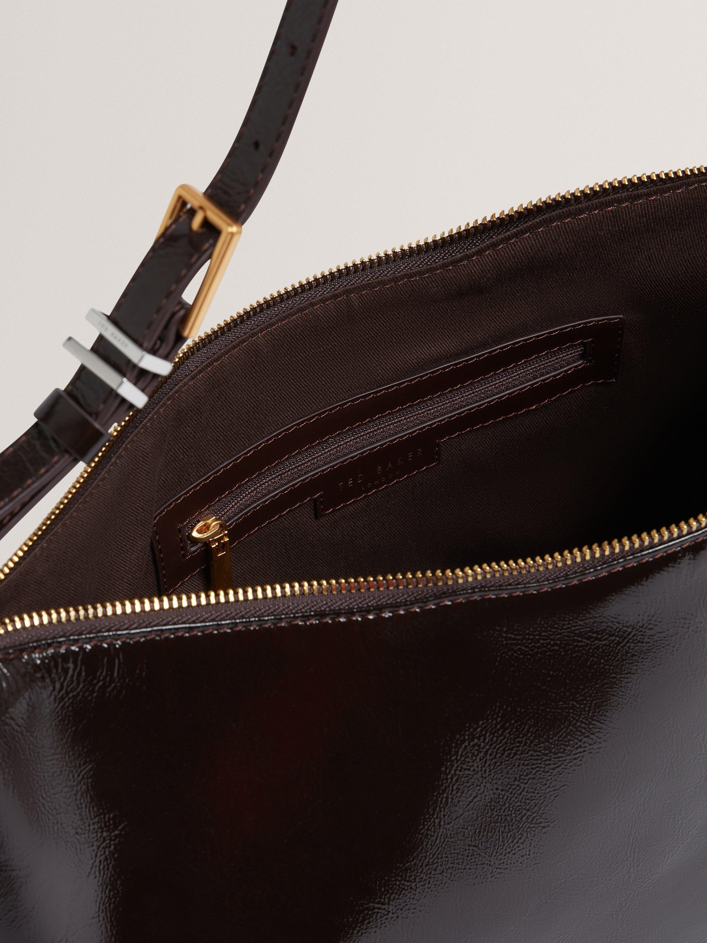 Product image 5 of 5, which shows Ted Baker Cleo Leather Hobo Bag, Brown Choc