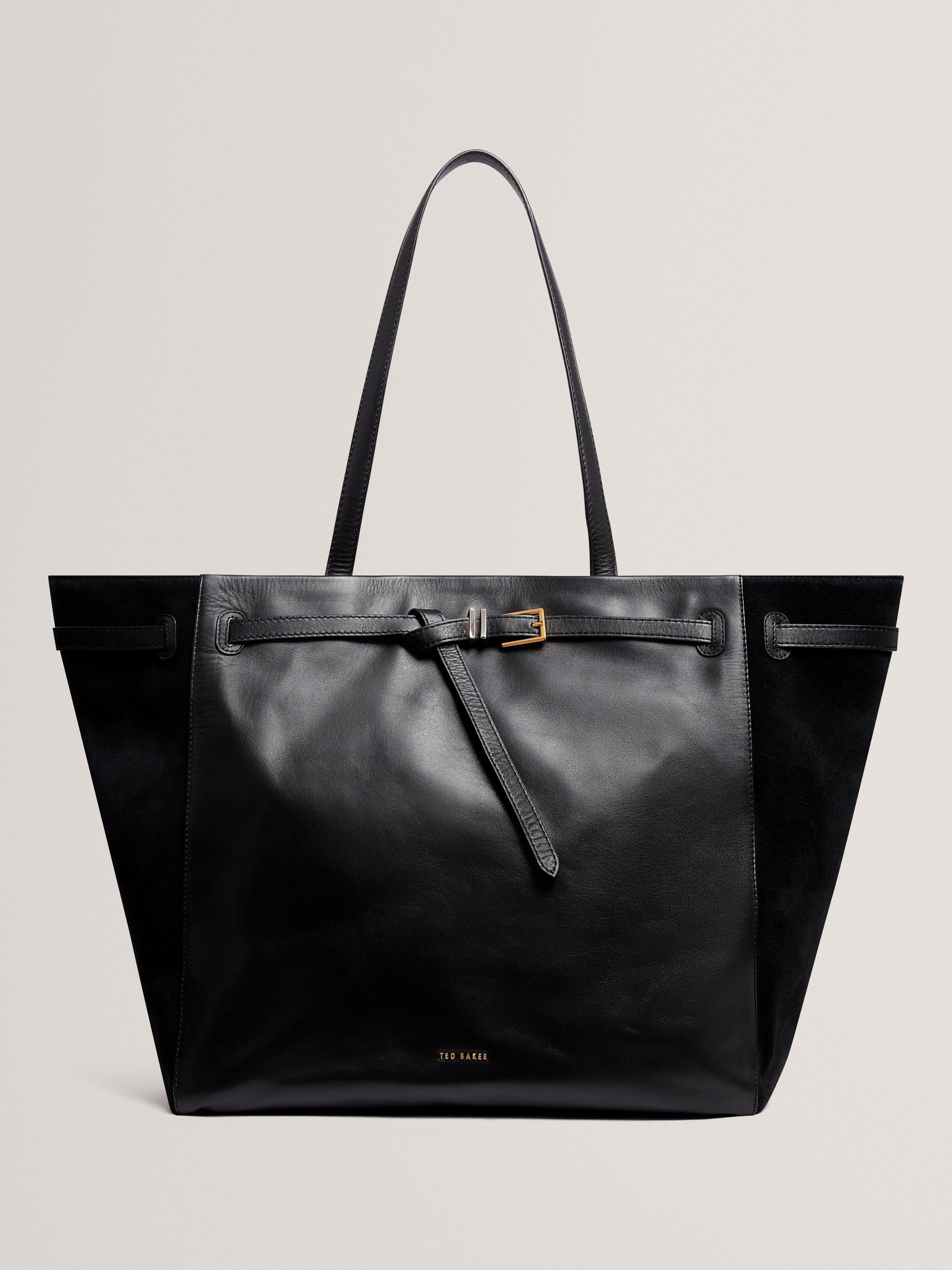Product image 1 of 5, which shows Ted Baker Tashine Leather Tote Bag, Black