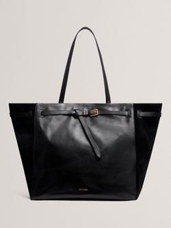 Ted Baker Tashine Leather Tote Bag, Black, Black