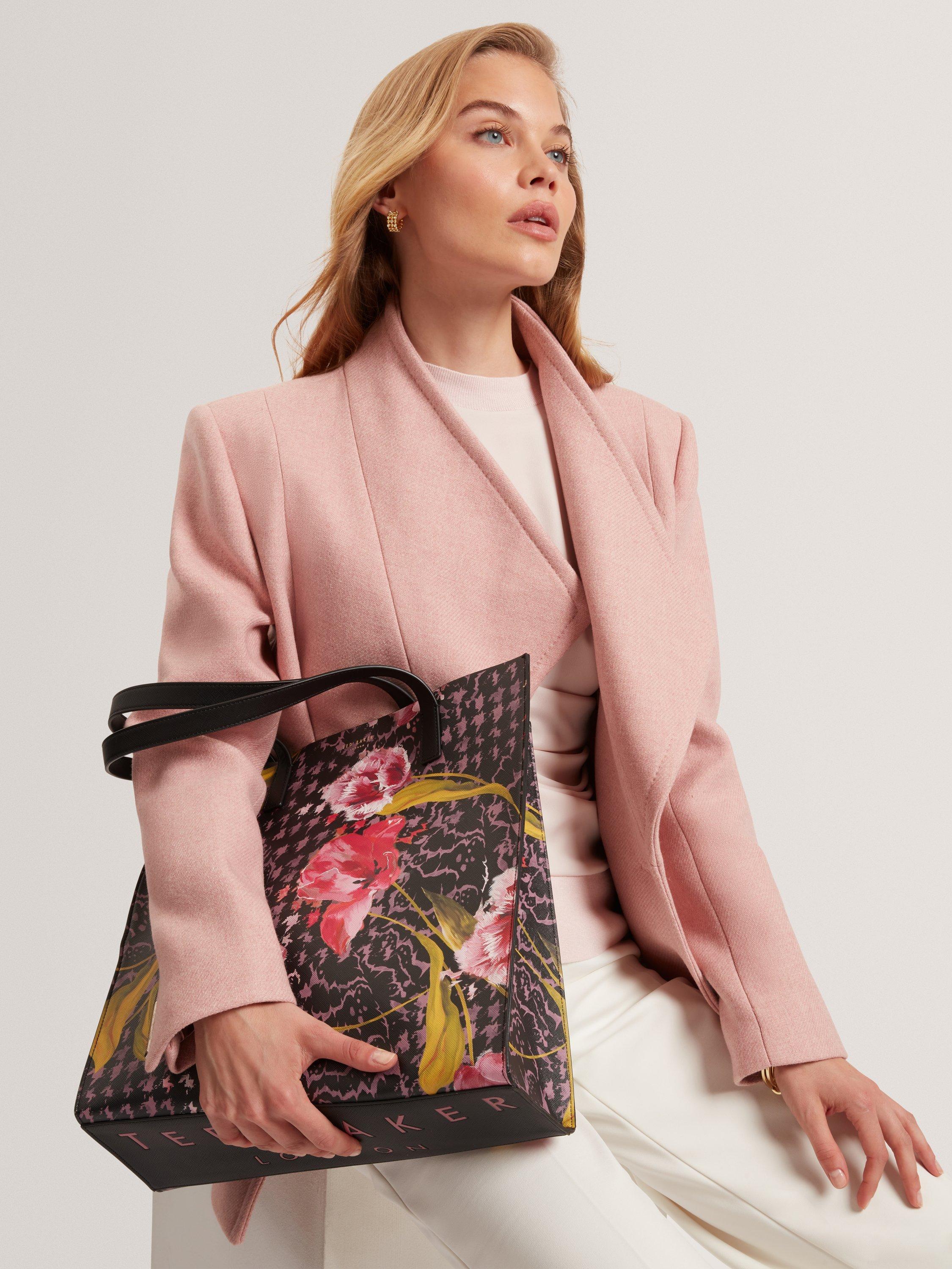 Product image 2 of 5, which shows Ted Baker Tullsa Large Floral Handbag, Black