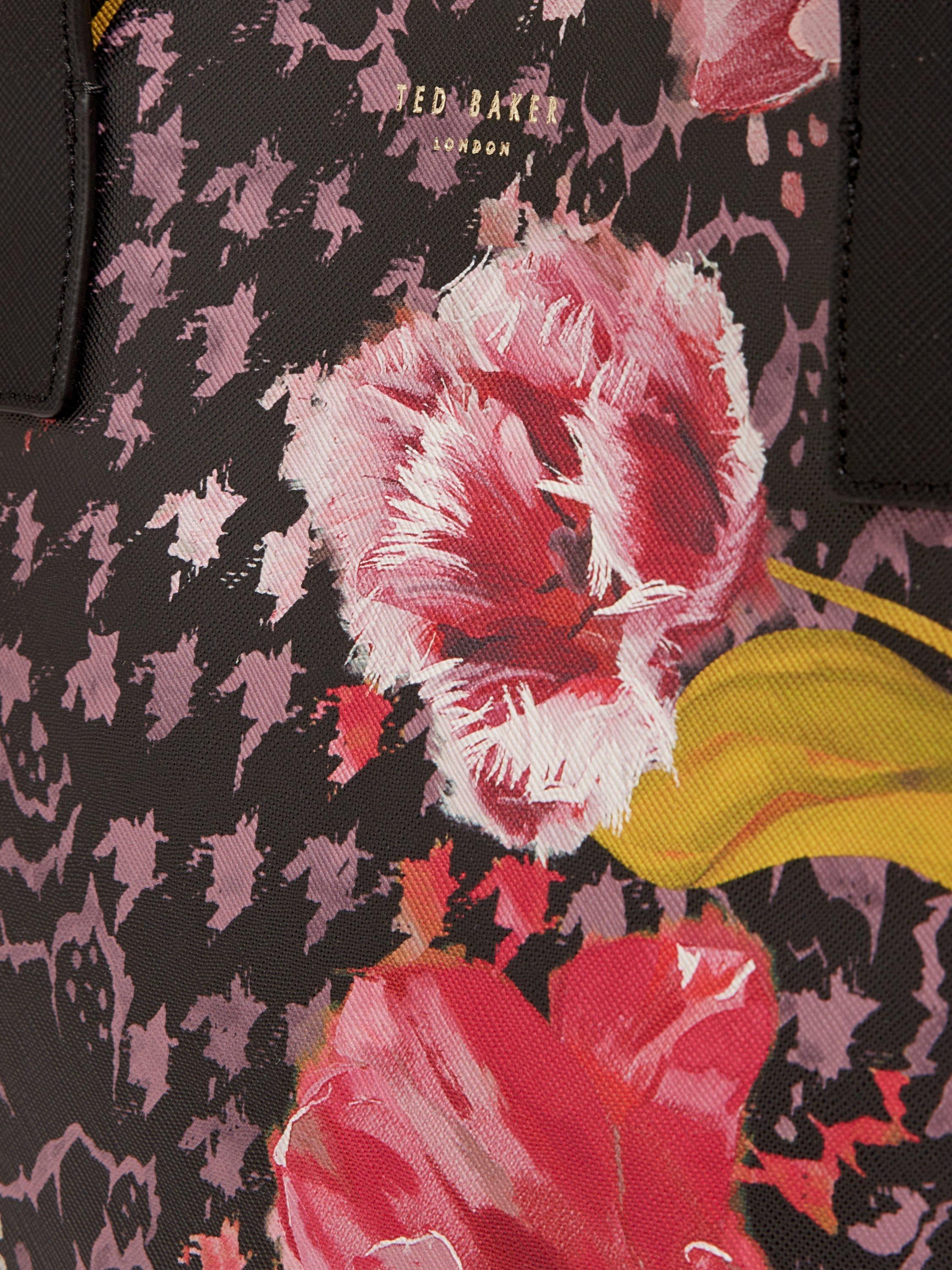 Product image 5 of 5, which shows Ted Baker Tullsa Large Floral Handbag, Black