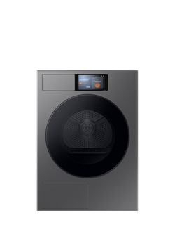 Samsung Series 9 DV90F09F4SU1 Freestanding Heat Pump Tumble Dryer, AI Energy, 9kg Load, Dark Steel, Dark Steel