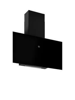 Bertazzoni KV90PRO1NA 90cm Chimney Cooker Hood, Black Glass, Black Glass