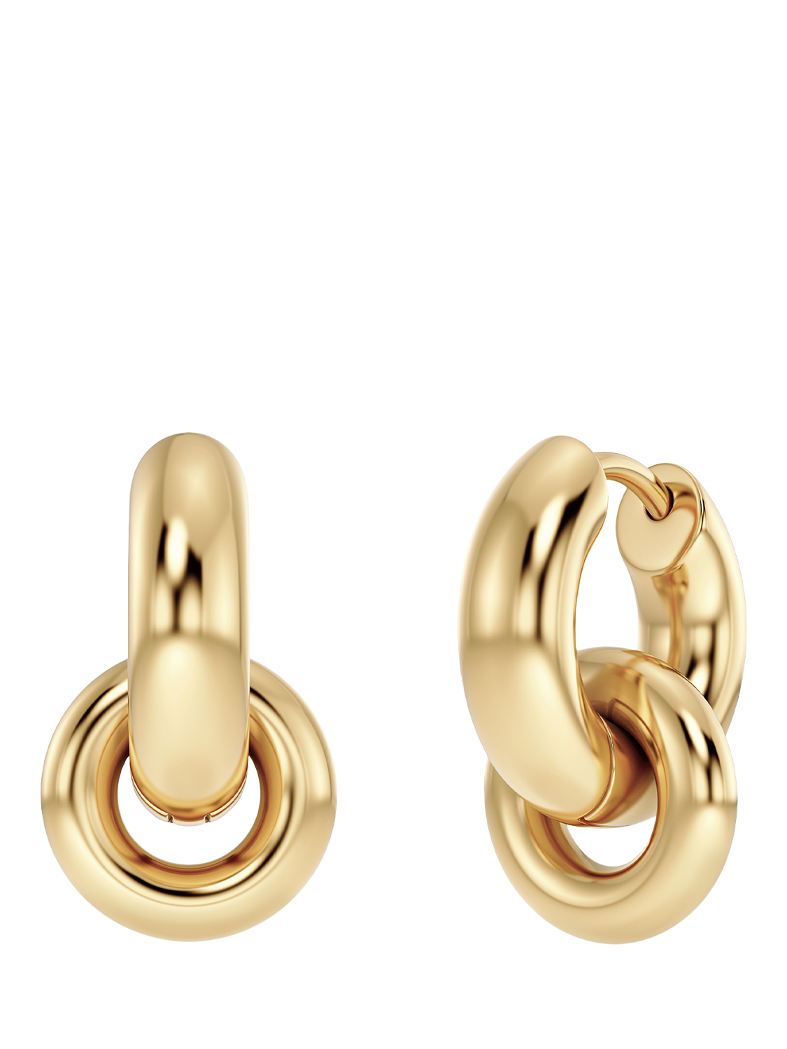 EDBLAD Double Hoop Earrings, Yellow Gold