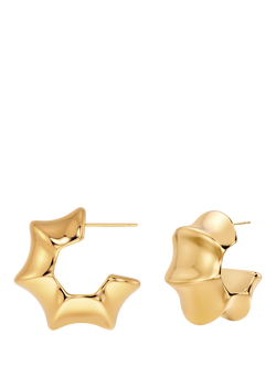 EDBLAD Bamboo Cane Hoop Earrings, Yellow Gold, Yellow Gold