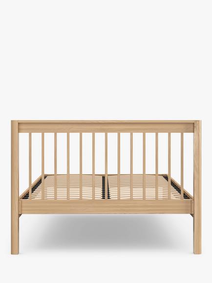 John Lewis Spindle Bed Frame, King Size, Oak - view 2, Oak