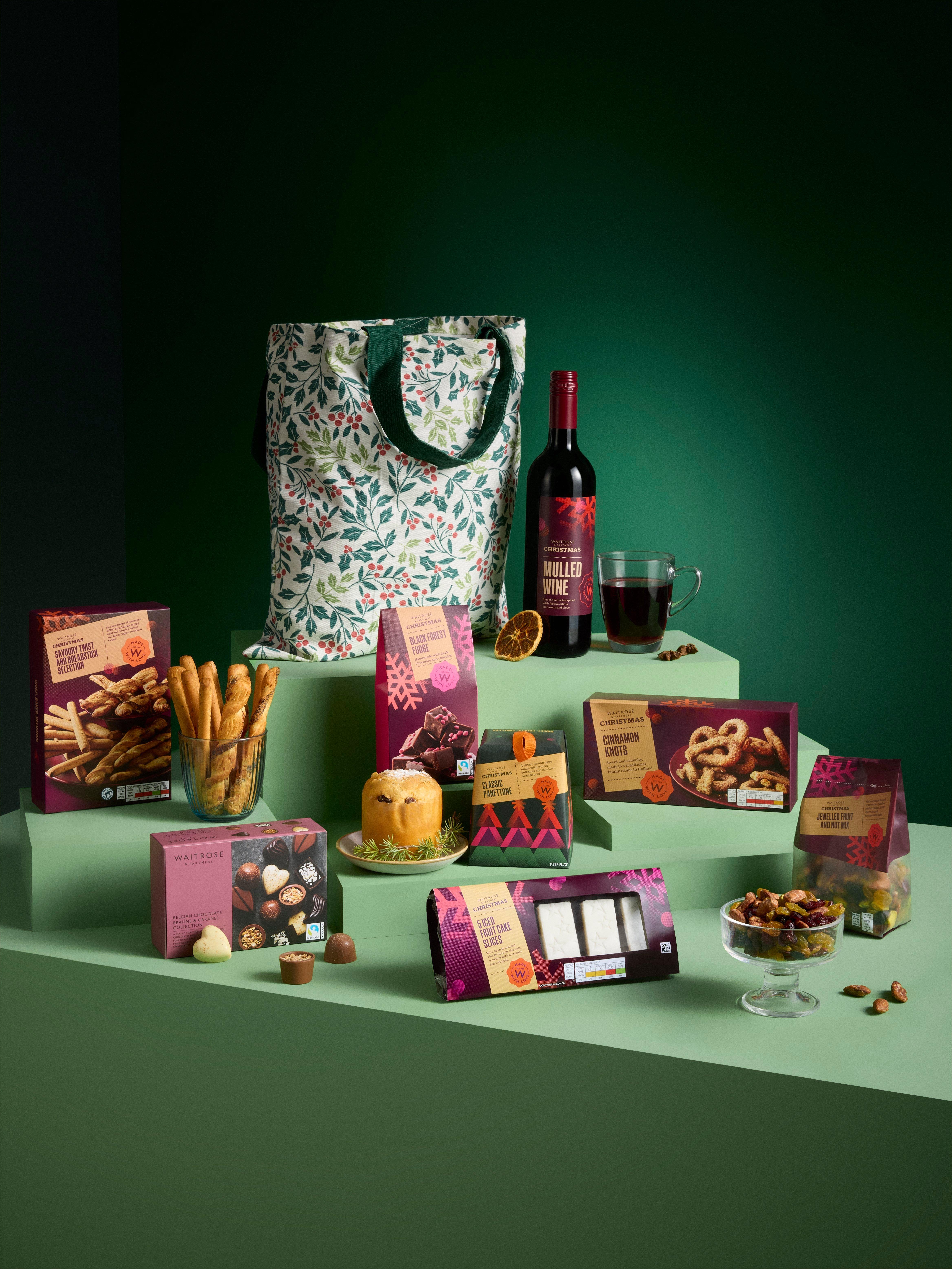 Waitrose & Partners Festive Treats Jute Bag