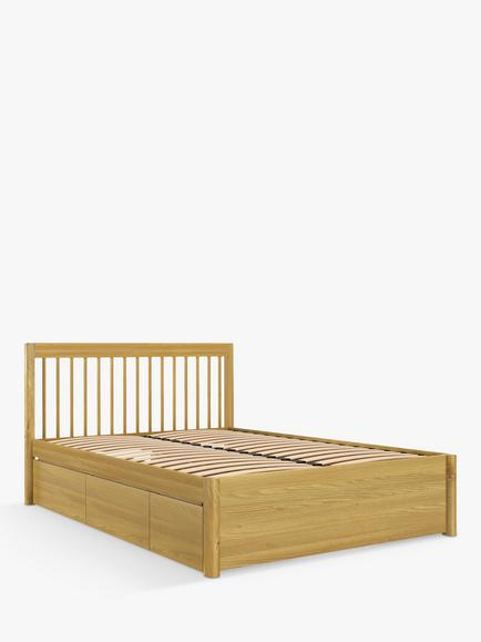 John Lewis Spindle Storage Bed Frame, King Size, Natural, Natural