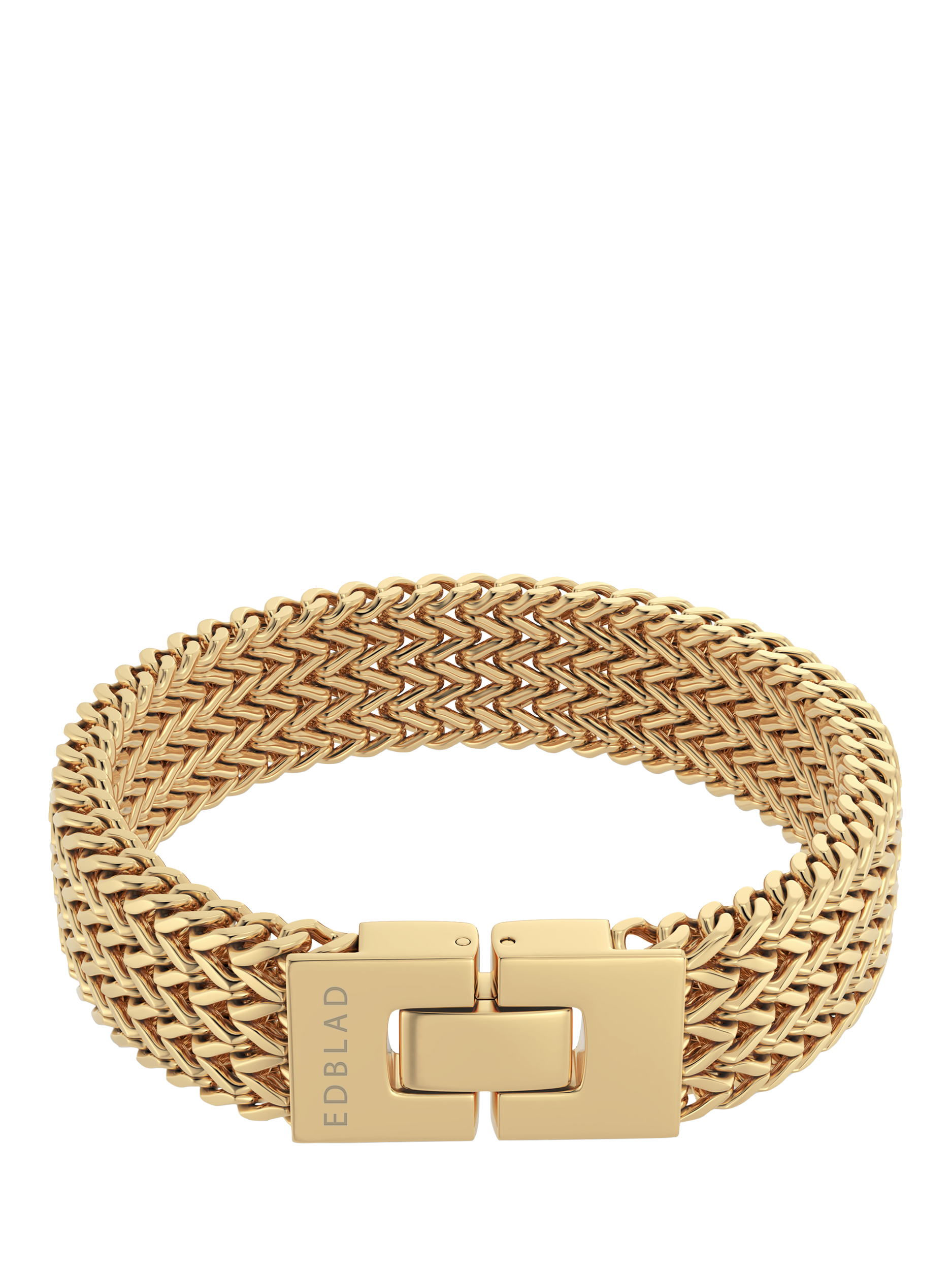 Product image 1 of 2, which shows EDBLAD Lee Woven Link Bracelet, Yellow Gold, Small