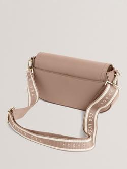 Ted Baker Louiize Flapover Leather Crossbody Bag - view 2, Taupe