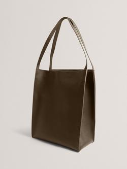 Ted Baker Tammila Large Shopper Leather Tote Bag - view 2, Khaki