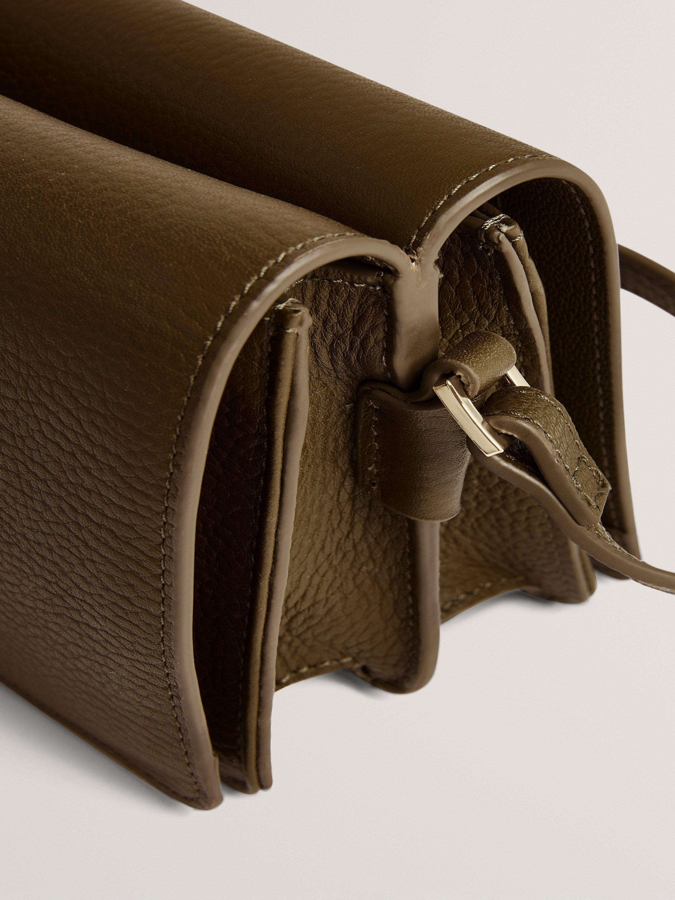 Product image 4 of 5, which shows Ted Baker Twyyla Leather Shoulder Bag, Khaki