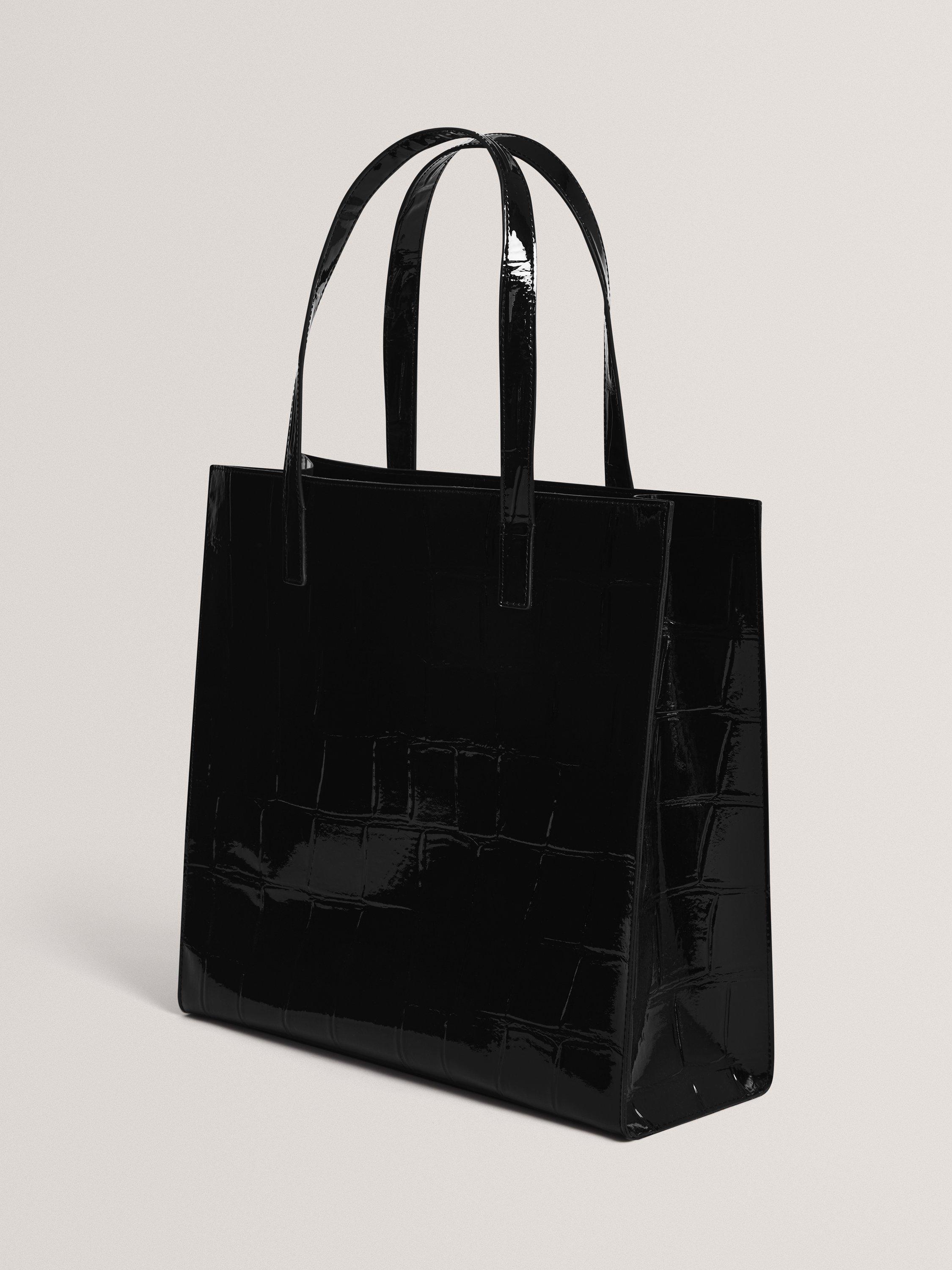 Product image 2 of 5, which shows Ted Baker Vannda Croc Tote Bag, Black