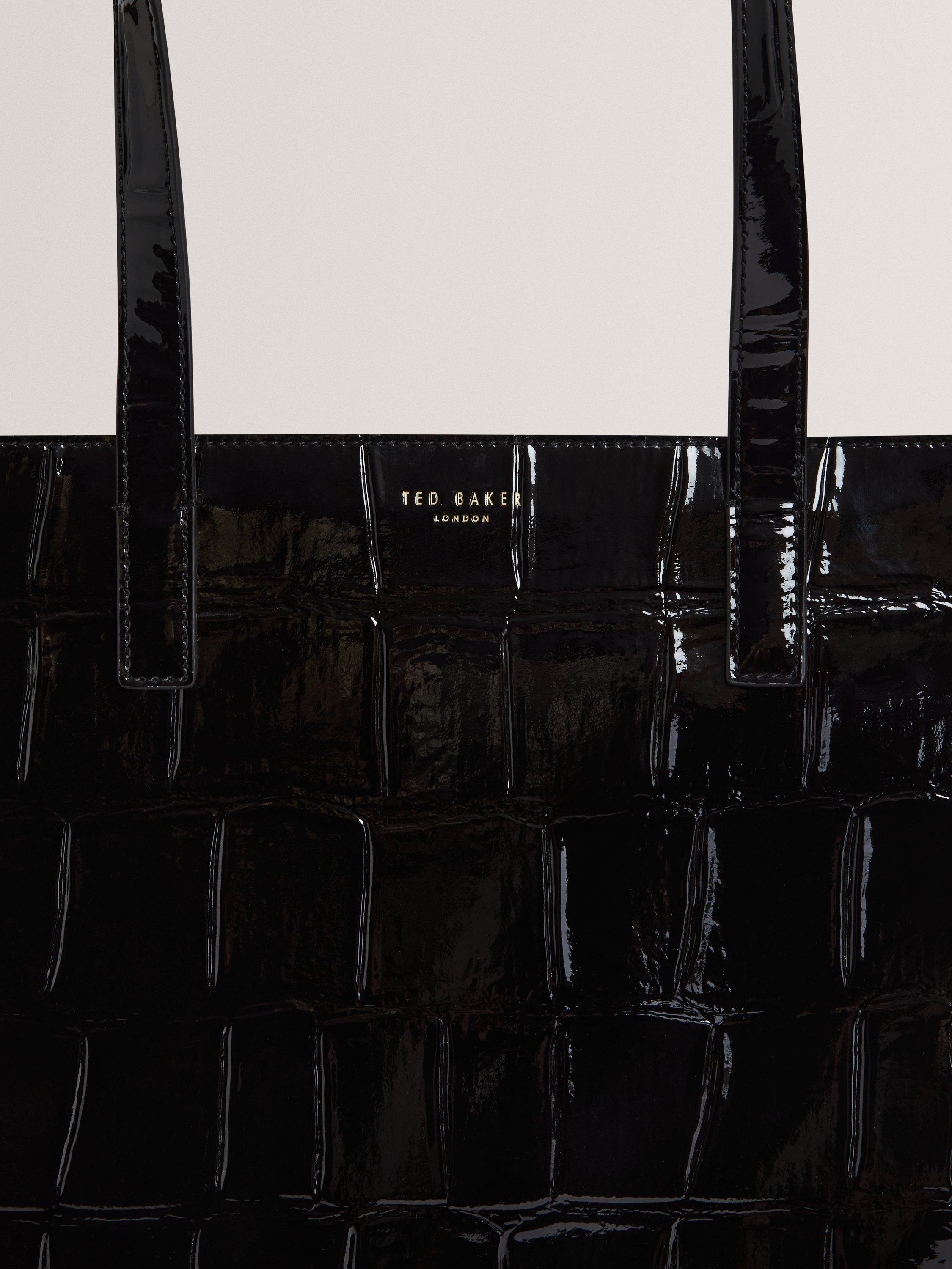 Product image 4 of 5, which shows Ted Baker Vannda Croc Tote Bag, Black