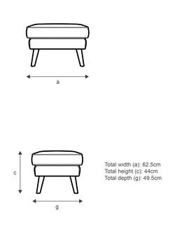 G Plan Vintage The Sixty Five Footstool - view 2, Aquaclean Calor Vanilla