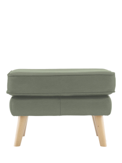 G Plan Vintage The Sixty Five Leather Footstool, Camb Oliv Leathr